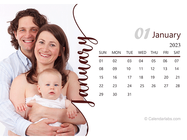 2023 Landscape Printable Photo Calendar