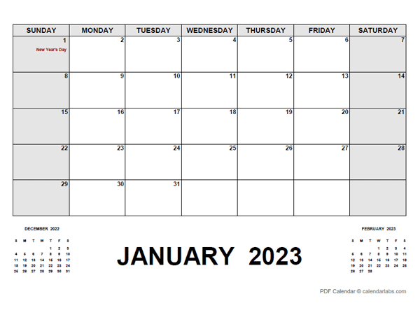 2023 Monthly Planner with Canada Holidays