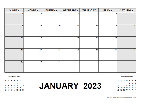 2023 Monthly Planner with Pakistan Holidays