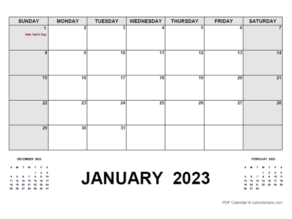 2023 Monthly Planner with Thailand Holidays