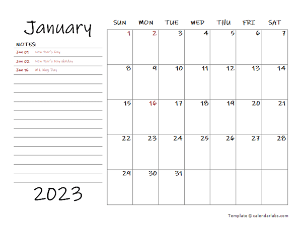 2023 Monthly Schedule Word Template