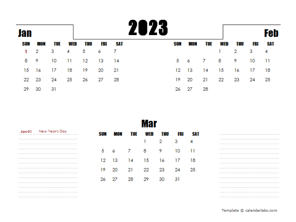 2023 Netherlands Quarterly Planner Template