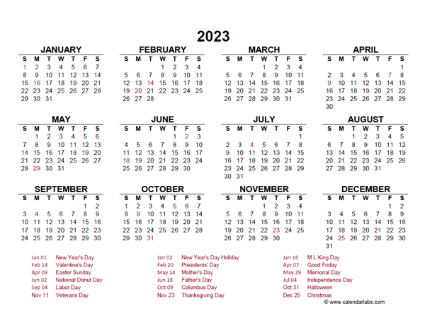 2023 PDF Calendar Free