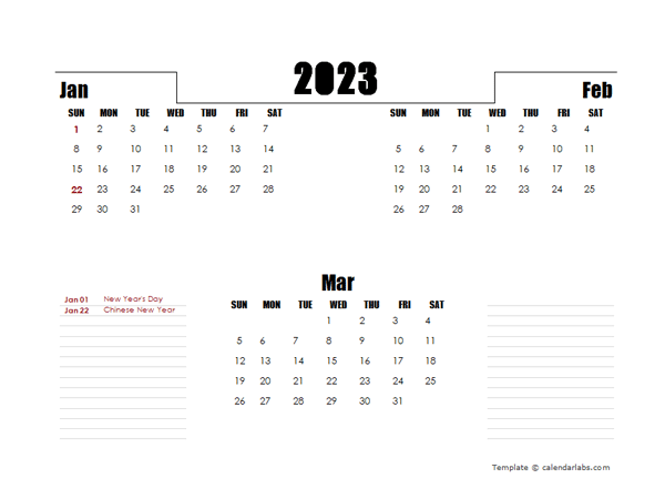 2023 Philippines Quarterly Planner Template