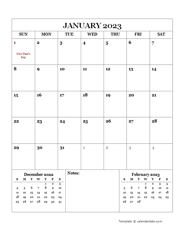 2023 Printable Calendar with Canada Holidays