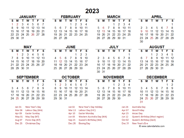 2023-calendar-australia-with-holidays-printable-pelajaran