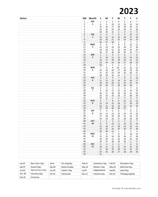 2023 Yearly Project Planning Template