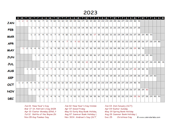 2023 Yearly Project Timeline Calendar Uae Free Printable Templates