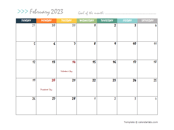 February 2023 Planner Template