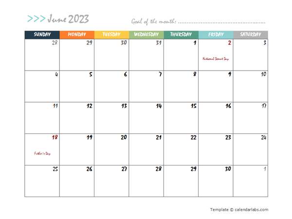 June 2023 Planner Template