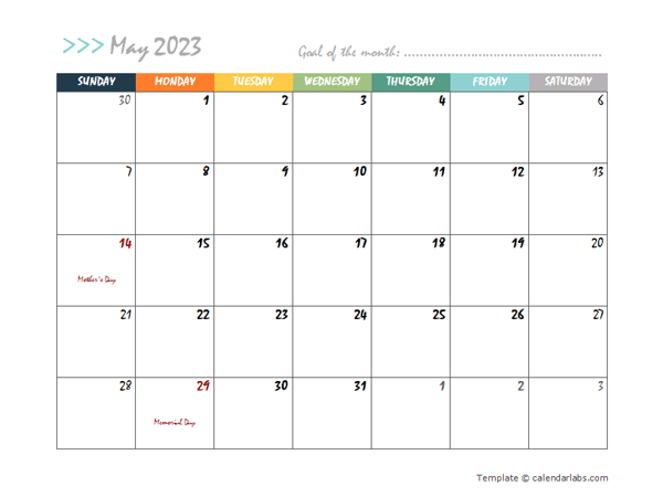 May 2023 Planner Template