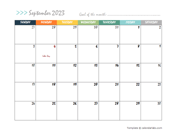 September 2023 Planner Template