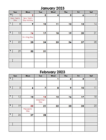 2023 monthly planner template portrait free printable templates