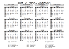 2023 Fiscal Year Calendar Templates - CalendarLabs