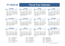 2023 Fiscal Year Calendar Templates - CalendarLabs