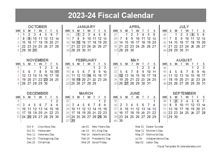 2023 Fiscal Year Calendar Templates - CalendarLabs