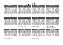 2023 Accounting Calendar 5-4-4