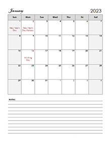 2023 Apple Pages Calendar Template