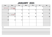 2023 Blank Calendar PDF
