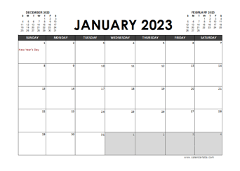 2023 Calendar Planner South Africa Excel