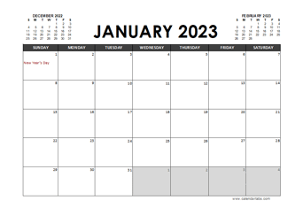 2023 Calendar Planner UAE Excel