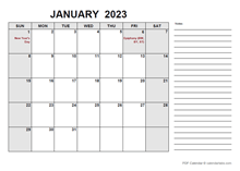 2023 Calendar with Germany Holidays PDF