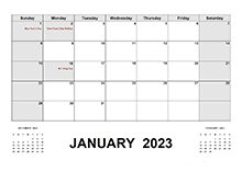 2023 Monthly Calendar PDF - Free Printable Templates