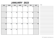 2023 Calendar with Pakistan Holidays PDF