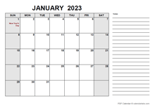 2023 Calendar with UAE Holidays PDF