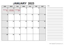 2023 Calendar with UK Holidays PDF