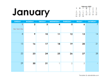 2023 Canada Monthly Calendar Colorful Design