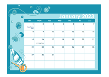 2023 Calendar Template In Colorful Design