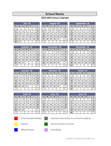 2023 Customizable Yearly Jul-Jun Calendar