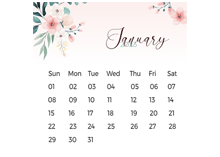 2023 Desk Calendar Cute Floral