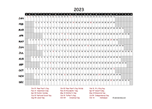 2023 Excel Calendar Project Timeline