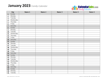 2023 Monthly Planner Template