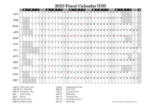 2023 Fiscal Calendar USA