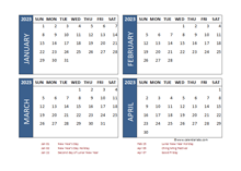 2023 Four Month Calendar with Hong Kong Holidays