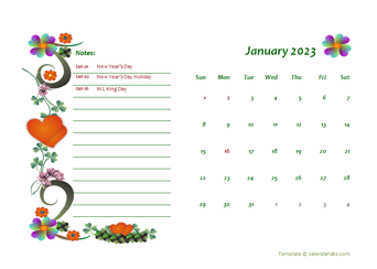 2023 Free Monthly Printable Calendar