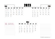 2023 Germany Quarterly Planner Template