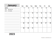 2023 Google Docs Planner With Holidays