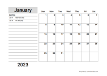 2023 Google Docs Calendar Templates - CalendarLabs