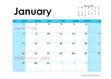 2023 Hong Kong Monthly Calendar Colorful Design