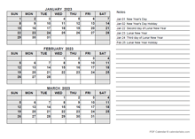 2023 Hong Kong Quarterly Calendar with Holidays