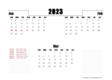 2023 Hong Kong Quarterly Planner Template