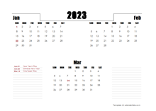 2023 Indonesia Quarterly Planner Template