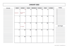 2023 Large Monthly Calendar With Holidays