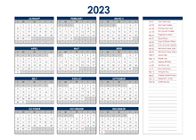 2023 Malaysia Annual Calendar with Holidays