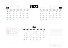 2023 Malaysia Quarterly Planner Template