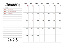 2023 monthly calendar template design free printable templates
